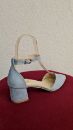 09 Ön Kapalı Bilek Bant 5 Cm Kalın Topuk Ayakkabı  Bebe Mavisi