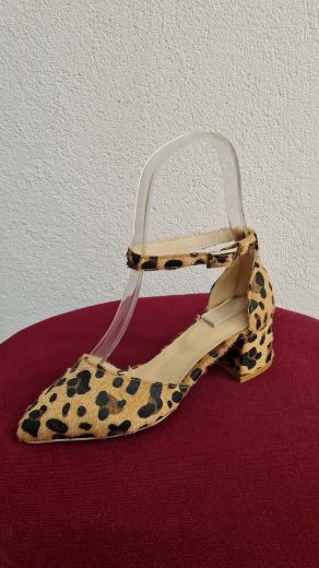 10 Tek Bant Topuklu Ayakkabı  LEOPAR resmi