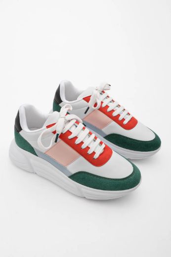 239 Sneaker 5 Cm Kalın Taban Kadın Spor Ayakkabı   MİX COLOR resmi