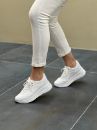 240 Sneaker 5 Cm Kalın Taban Kadın Spor Ayakkabı   BEYAZ DERİ