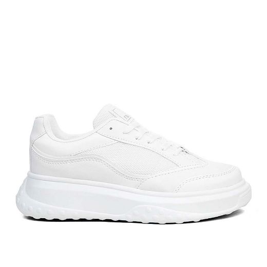 241 Günlük Kadın Sneaker 5 Cm Taban Detay Spor Aya  BEYAZ CİLT resmi