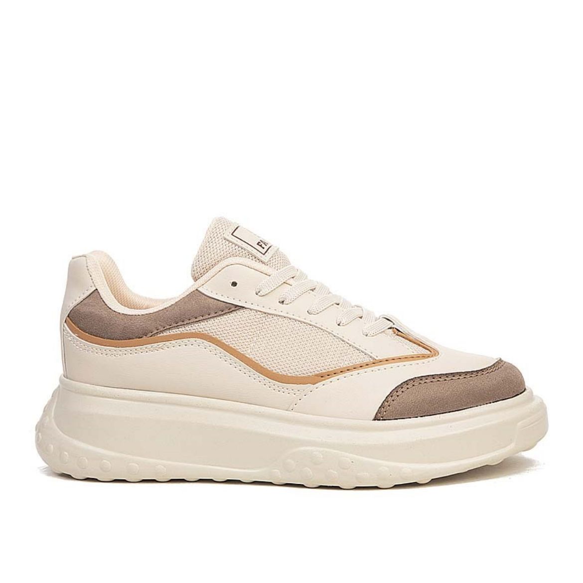 241 Günlük Kadın Sneaker 5 Cm Taban Detay Spor Aya  BEJ TABA resmi