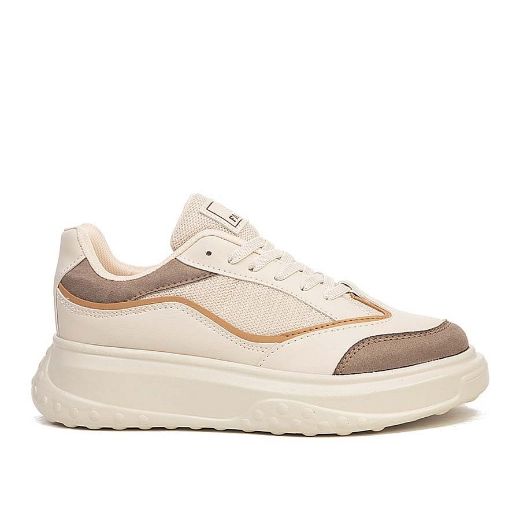 241 Günlük Kadın Sneaker 5 Cm Taban Detay Spor Aya  BEJ TABA resmi