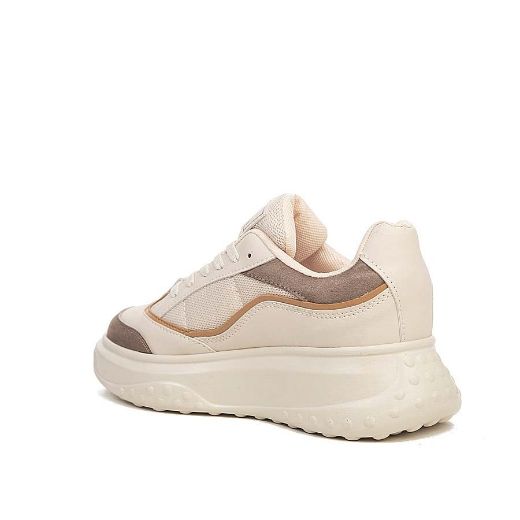 241 Günlük Kadın Sneaker 5 Cm Taban Detay Spor Aya  BEJ TABA resmi