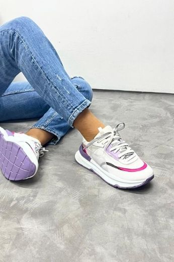 255  Havalı Spor Taban Günlük Rahat Kadın Sneaker  Mix Color resmi