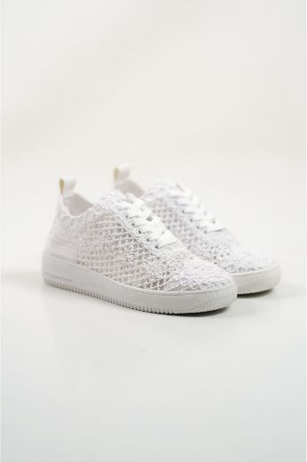 256 Dantel Kadın Spor Rahat Sneaker Ayakkabı   Beyaz resmi