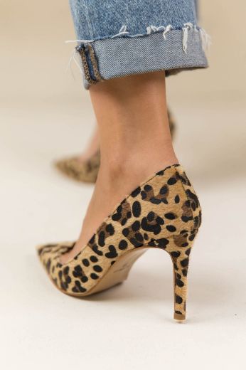 023  Günlük Rahat Kullanışlı 8 Cm Kadın Stiletto  LEOPAR resmi