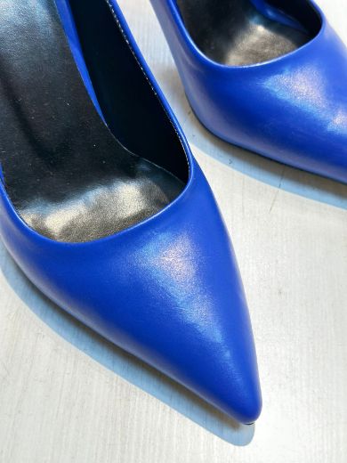 023  Günlük Rahat Kullanışlı 8 Cm Kadın Stiletto  SAKS MAVİ resmi