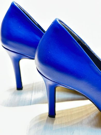 023  Günlük Rahat Kullanışlı 8 Cm Kadın Stiletto  SAKS MAVİ resmi