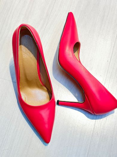 023  Günlük Rahat Kullanışlı 8 Cm Kadın Stiletto  PEMBE DERİ resmi