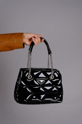 C054 Kadın Çanta Günlük Baget Clutch El Çanta  SİYAH RUGAN resmi
