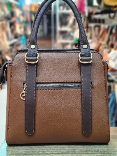 C059 Kadın Çanta Günlük Omuz Çanta Çapraz Elçanta   KAHVE-TABA resmi