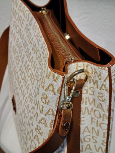C011 Kadın Omuz Çanta Kol Çanta Çapraz Çanta Bag  Bej resmi