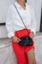 C015 Kadın Mini Çanta Çapraz Çanta Clutch Çanta   Siyah Deri