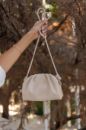 C015 Kadın Mini Çanta Çapraz Çanta Clutch Çanta   Bej Deri 