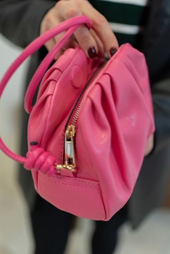 C015 Kadın Mini Çanta Çapraz Çanta Clutch Çanta   FUŞYA resmi