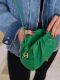 C015 Kadın Mini Çanta Çapraz Çanta Clutch Çanta   YEŞİL DERİ resmi