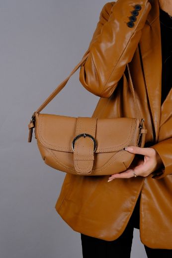 C053 Kadın Çanta Günlük Baget Clutch El Çanta  TABA DERİ resmi