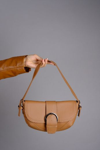 C053 Kadın Çanta Günlük Baget Clutch El Çanta  TABA DERİ resmi