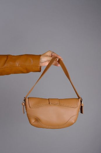 C053 Kadın Çanta Günlük Baget Clutch El Çanta  TABA DERİ resmi