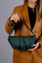 C053 Kadın Çanta Günlük Baget Clutch El Çanta  YEŞİL DERİ
