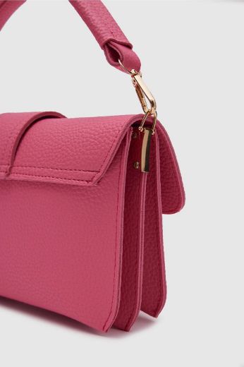 C098 Kadın Çanta Günlük Çanta El Kol Cloutch Çanta  PEMBE DERİ resmi