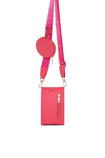 C099 Kadın Çanta Günlük Çanta Çapraz Postacı Çanta  PEMBE DERİ resmi
