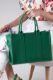 C102 Tote Bag Çanta  Günlük Çanta Kadın Şık Çanta   YEŞİL DERİ resmi