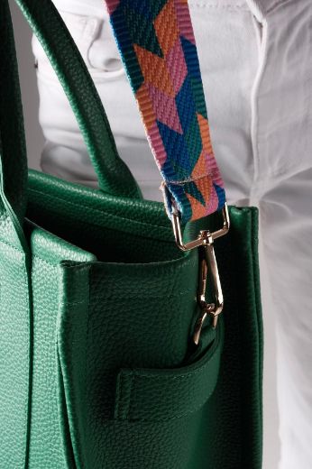 C102 Tote Bag Çanta  Günlük Çanta Kadın Şık Çanta   YEŞİL DERİ resmi