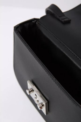 C104 Kadın Çanta Günlük Çanta Kadın Şık Çanta   SİYAH DERİ resmi