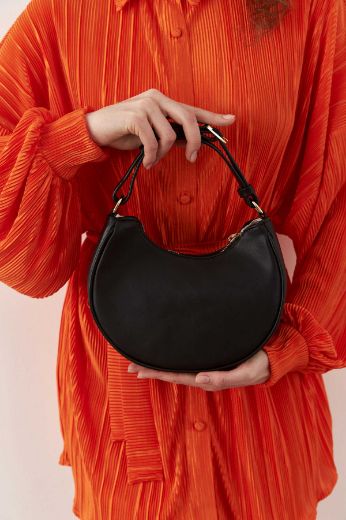 C105 Kadın Çanta Günlük Çanta Clutch Kadın Çanta   SİYAH DERİ resmi