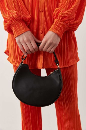 C105 Kadın Çanta Günlük Çanta Clutch Kadın Çanta   SİYAH DERİ resmi