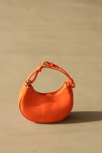 C105 Kadın Çanta Günlük Çanta Clutch Kadın Çanta   TURUNCU DERİ resmi