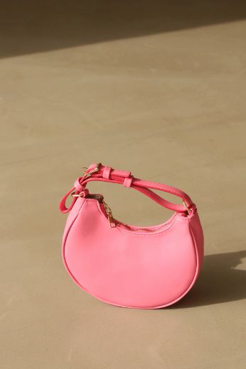 C105 Kadın Çanta Günlük Çanta Clutch Kadın Çanta   PEMBE DERİ resmi