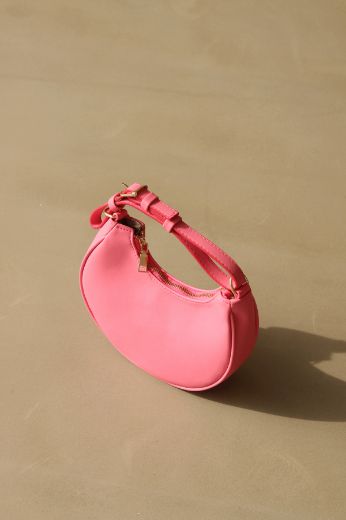 C105 Kadın Çanta Günlük Çanta Clutch Kadın Çanta   PEMBE DERİ resmi