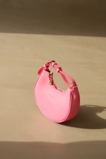 C105 Kadın Çanta Günlük Çanta Clutch Kadın Çanta   PEMBE DERİ resmi