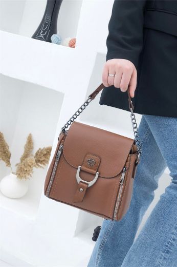 C061 Kadın Çanta Günlük Omuz Çanta Çapraz Elçanta   TABA DERİ resmi