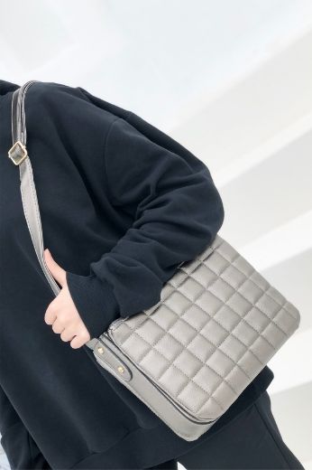 C064 Kadın Çanta Günlük Omuz Çanta Çapraz Elçanta   Platin  resmi
