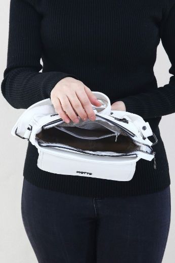 C067 Kadın Çanta Günlük Omuz Çanta Çapraz Elçanta   Beyaz resmi