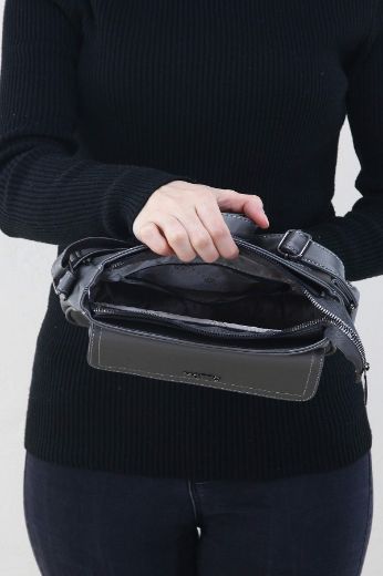 C067 Kadın Çanta Günlük Omuz Çanta Çapraz Elçanta   Platin  resmi