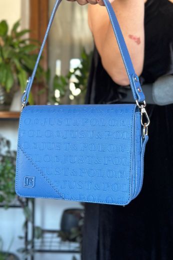 C115 Kadın Çanta Günlük Çanta Kol Çanta Omuz Çanta  GOFRAJ MAVİ resmi