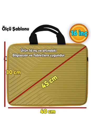 C120 Kadın Çanta Bilgisayar Çanta Tablet Çanta  SARI resmi