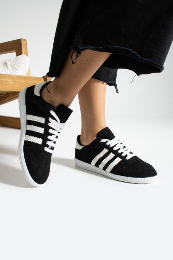 273 Adidas Modeli Günlük Kadın Sneaker Ayakkabı  SİYAH resmi