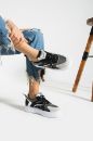 593 Spor Tabanlı Sneaker Rahat Kadın  Ayakkabı  SİYAH LEOPAR